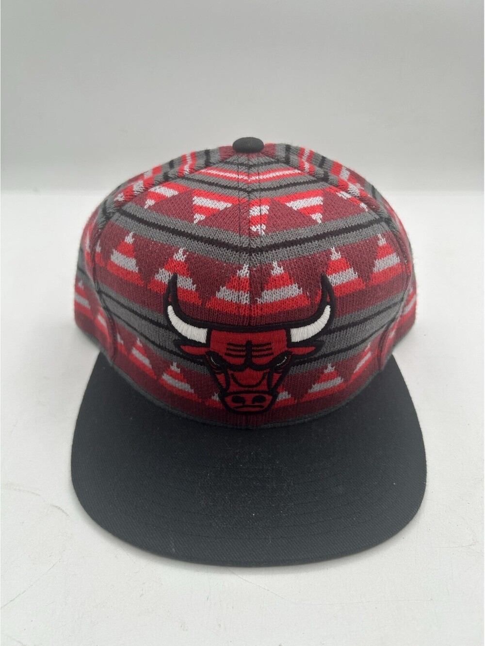 Mitchell and Ness Chicago Bills SnapBack Hat - Red Plaid Adjustable